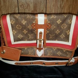 Louis Vuitton Monogram Tisse Porte Rayures Purse